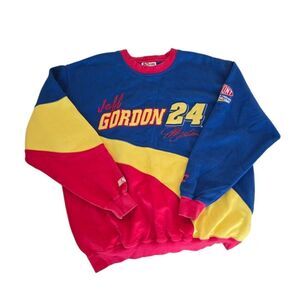 Vtg Jeff Gordon #24 NASCAR Sweatshirt Colorblock Crewneck Y2K Racing  Style